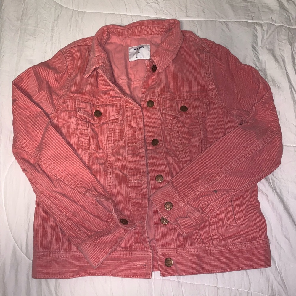 Coral Corduroy Jacket